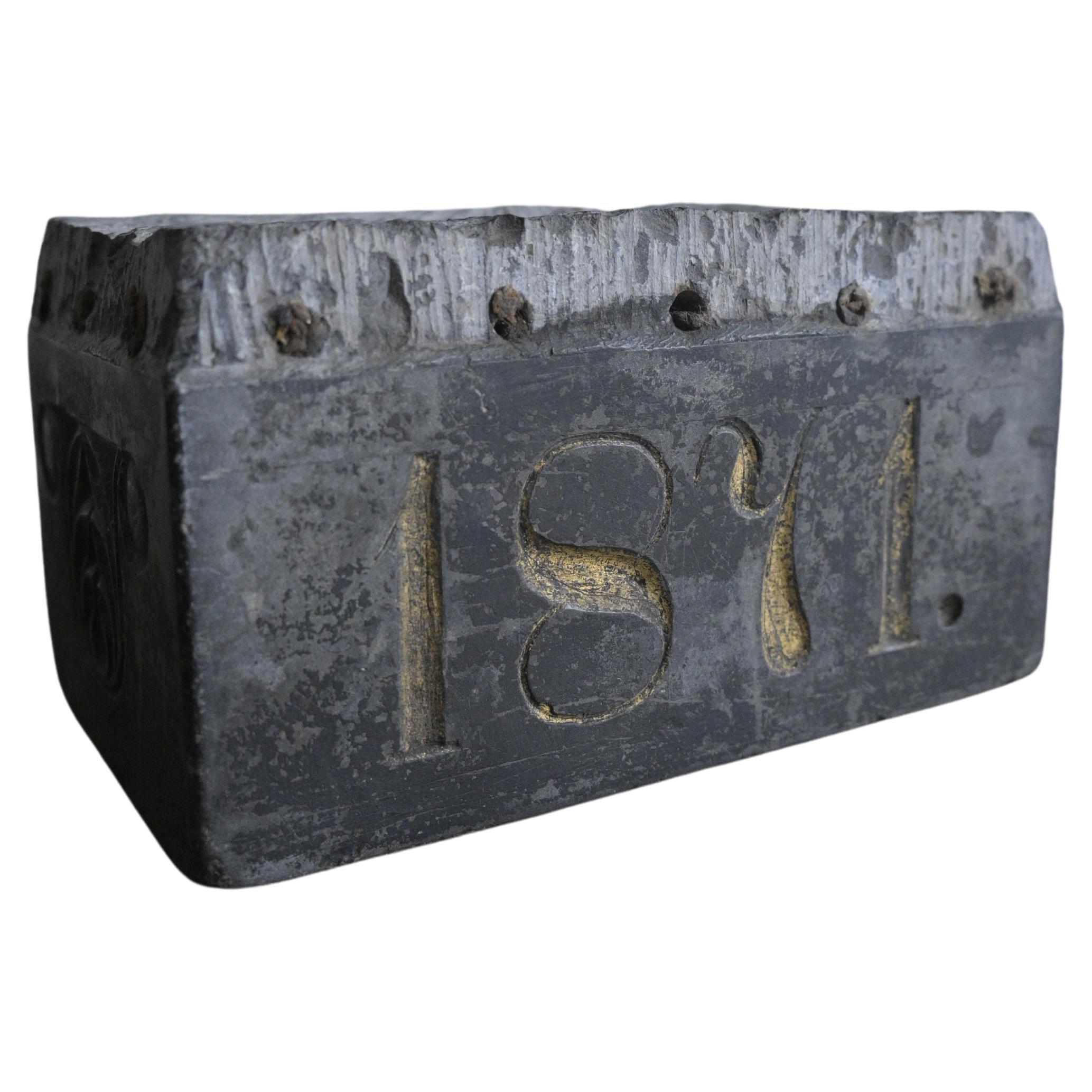 1871 Pad à aiguille en pierre calcaire d'Öland en Suède en vente