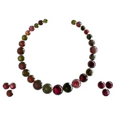 187,15 Karat Multi Turmalin Top Qualität Runde Layout für Schmuck natürlichen Edelstein