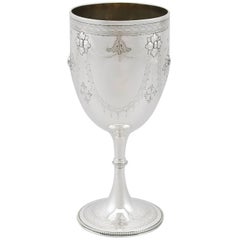 1872 Antique Sterling Silver Goblet