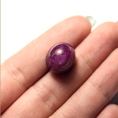 18.72 carat oval cabochon cut Ruby