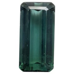 18.72 Carats greenish blue Tourmaline Octagon Faceted cut stone Natural Gemstone