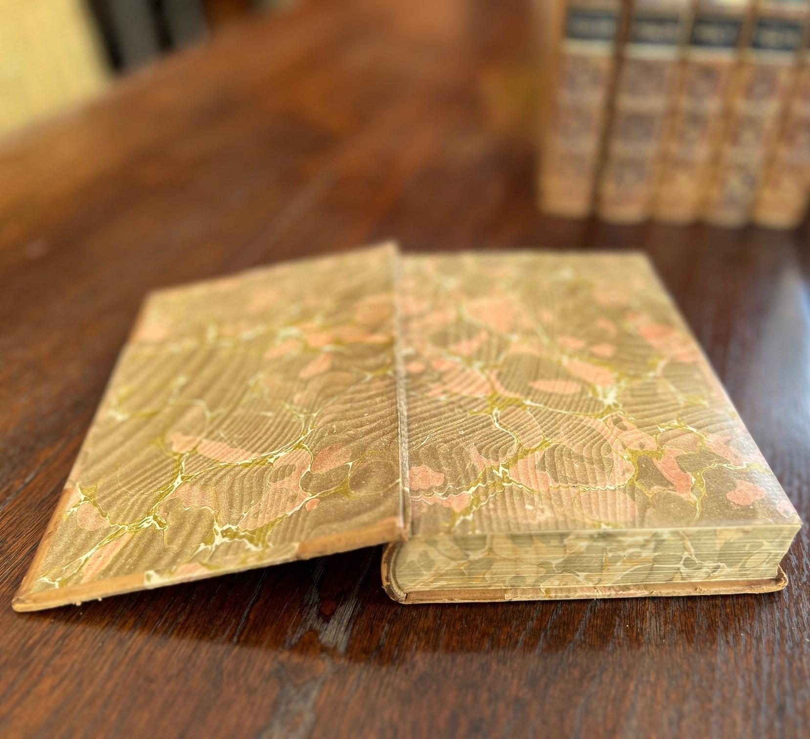 Cuir 1872 Chambers's Miscellany of Instructive and Entertaining Tracts - 8 volumes en vente