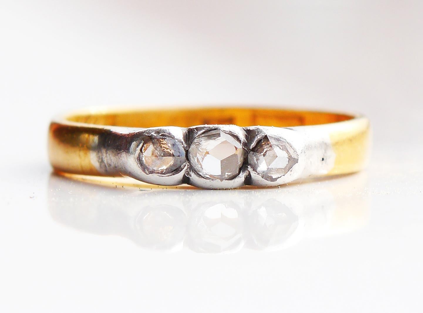 Women's 1872 Nordic Ring 0.5 ctw Diamonds solid 23K Gold US 8.25 /4.3g For Sale