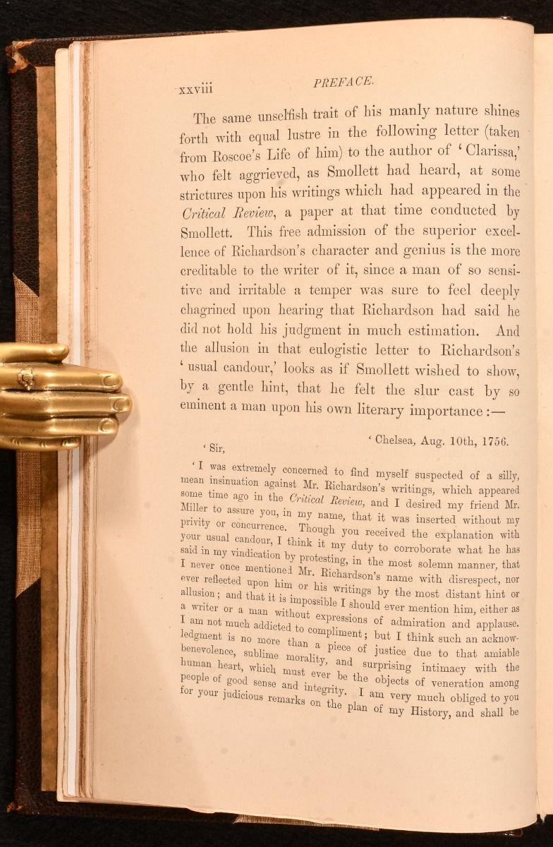 Late 19th Century 1872 The Works of Tobias Smollett With Memoirs of His Life For Sale