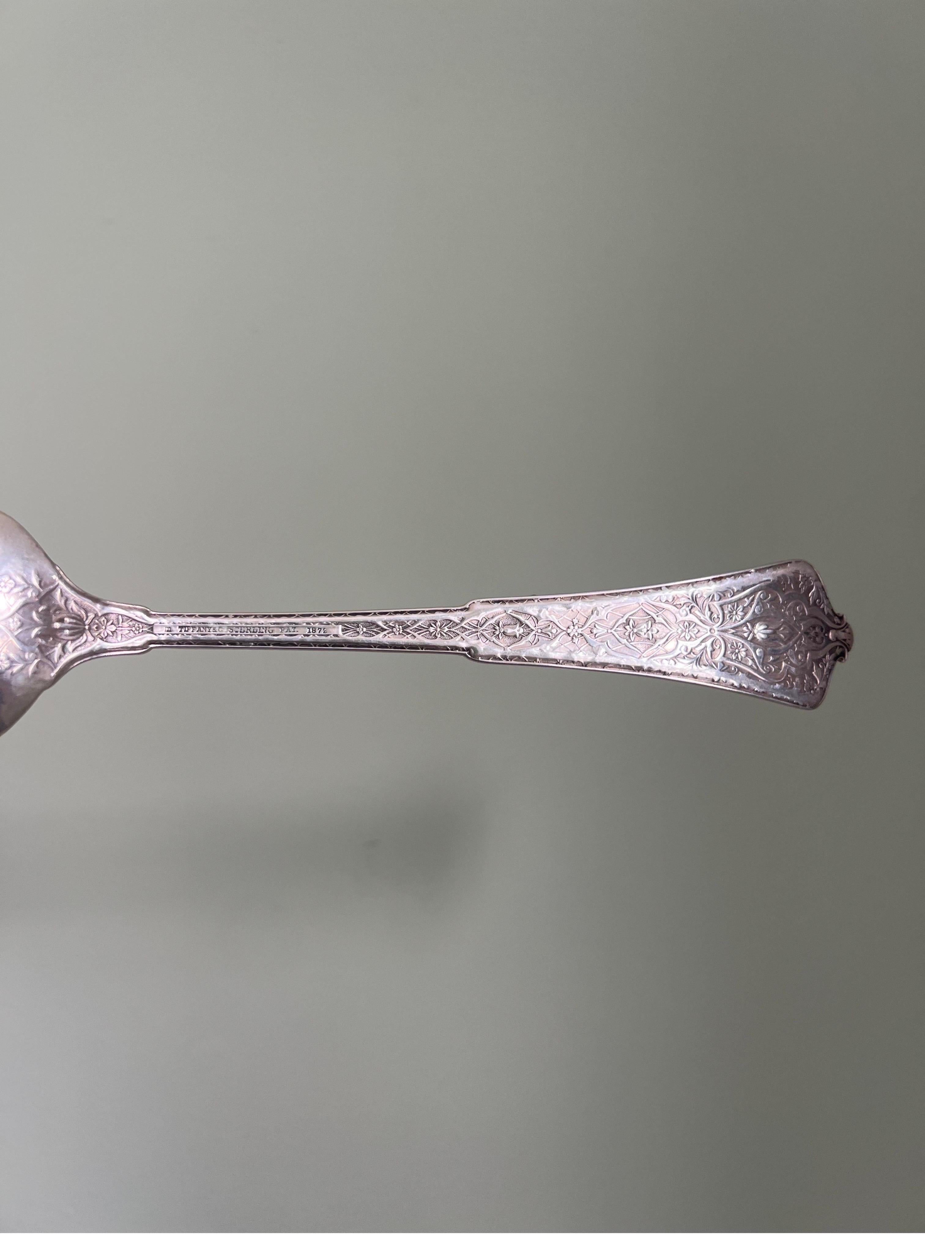 19th Century 1872 Tiffany & Co Persian Pattern Serving or Large Soup Spoon