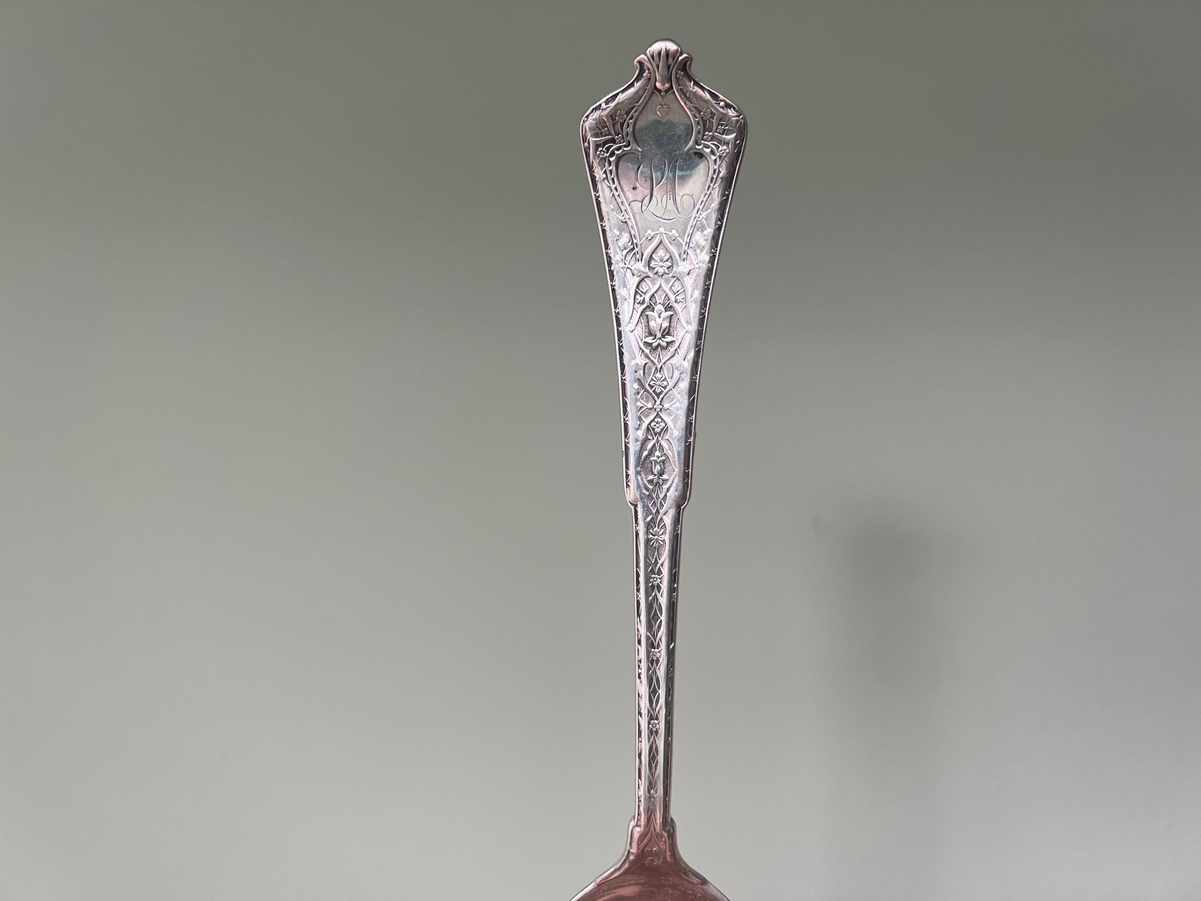 1872 Tiffany & Co Persian Pattern Serving or Large Soup Spoon 1
