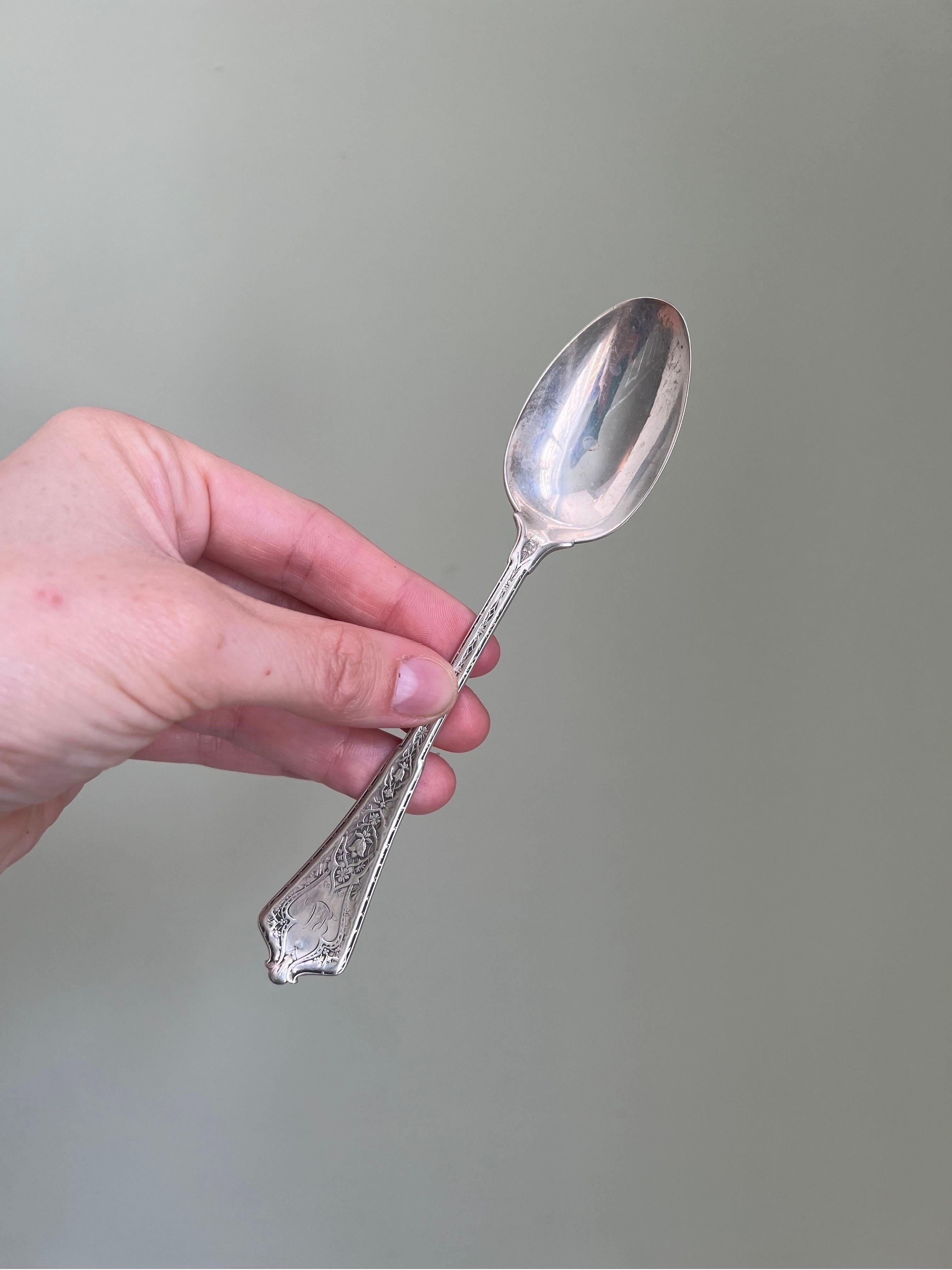 Sterling Silver 1872 Tiffany & Co Persian Pattern Small Spoon 