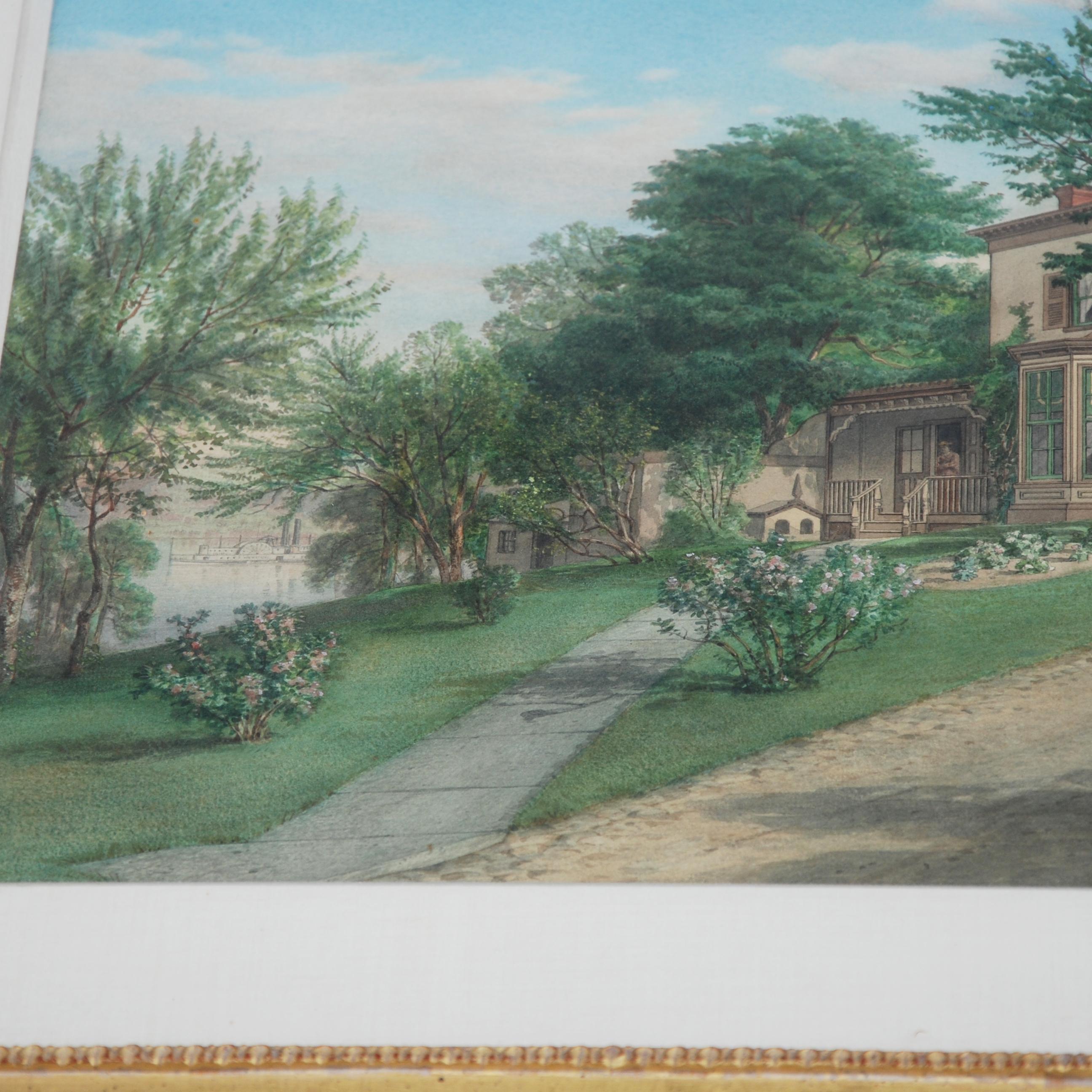 Romantic 1872 Watercolor by James David Smillie For Sale