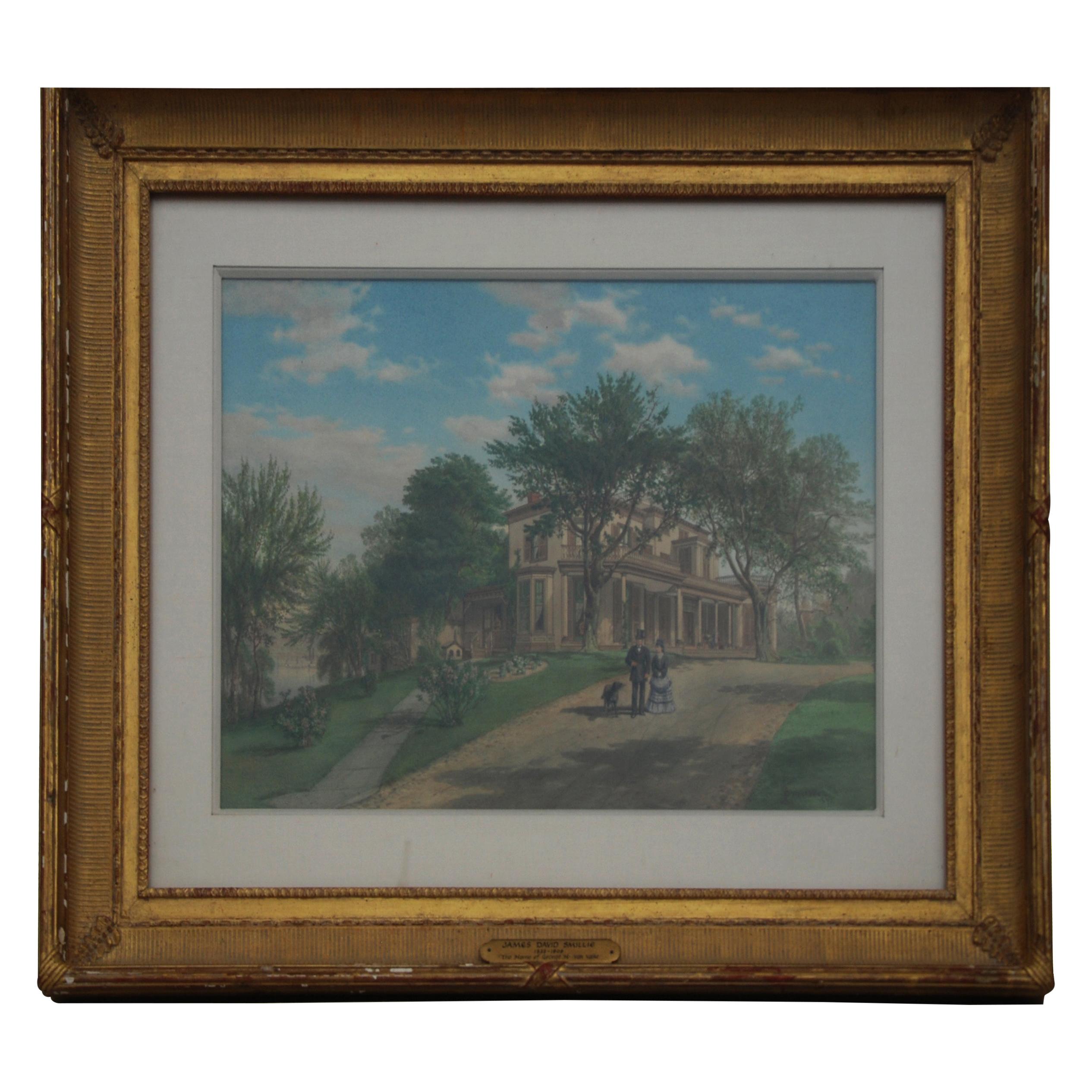 1872 Watercolor by James David Smillie For Sale