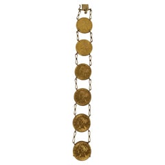 1873-1907 S $5 5D Liberty Head Gold Half Eagle 14K Charm Bracelet 22K Gold Coin