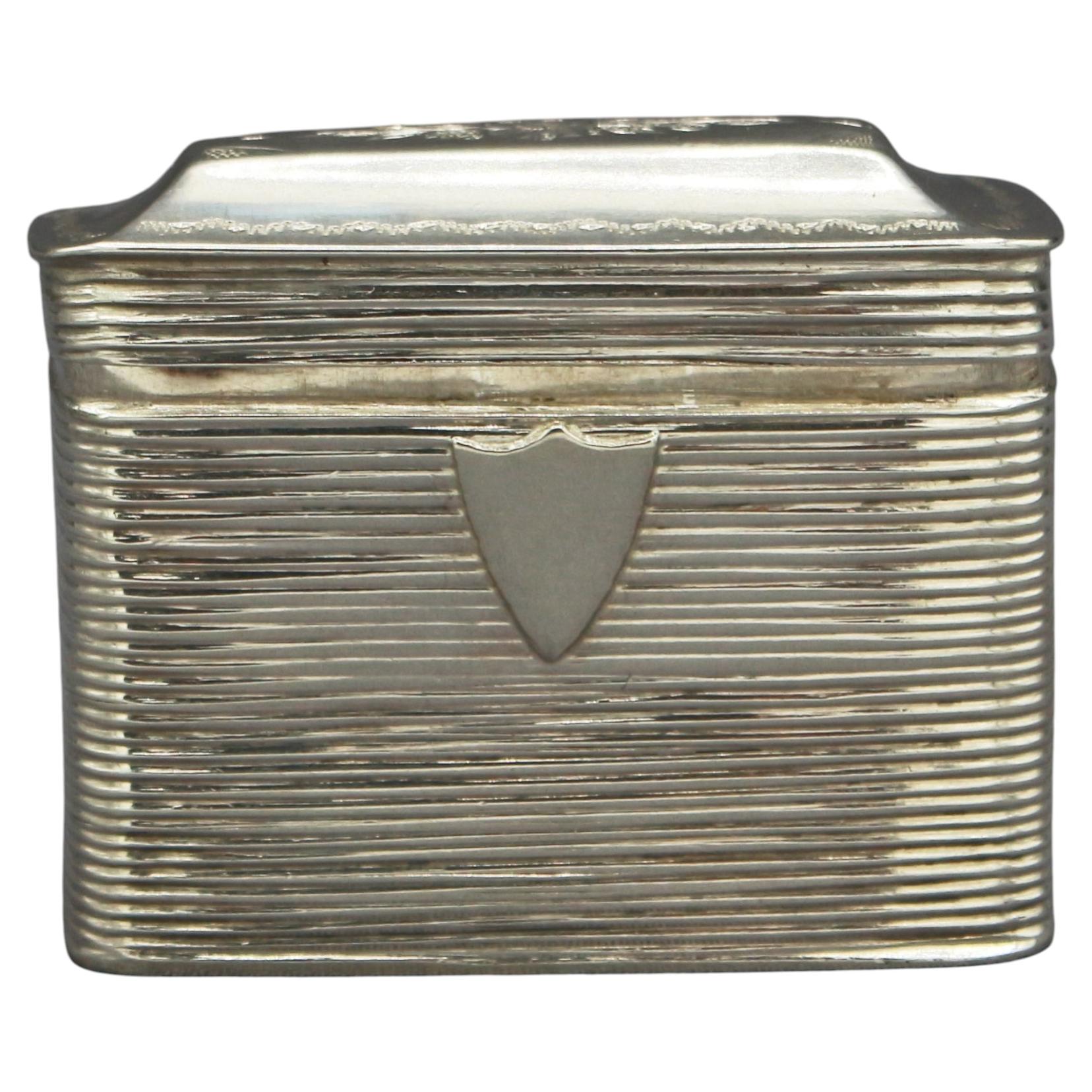 1873 Hallmarked Dutch 833 Standard Silver Scent Box For Sale