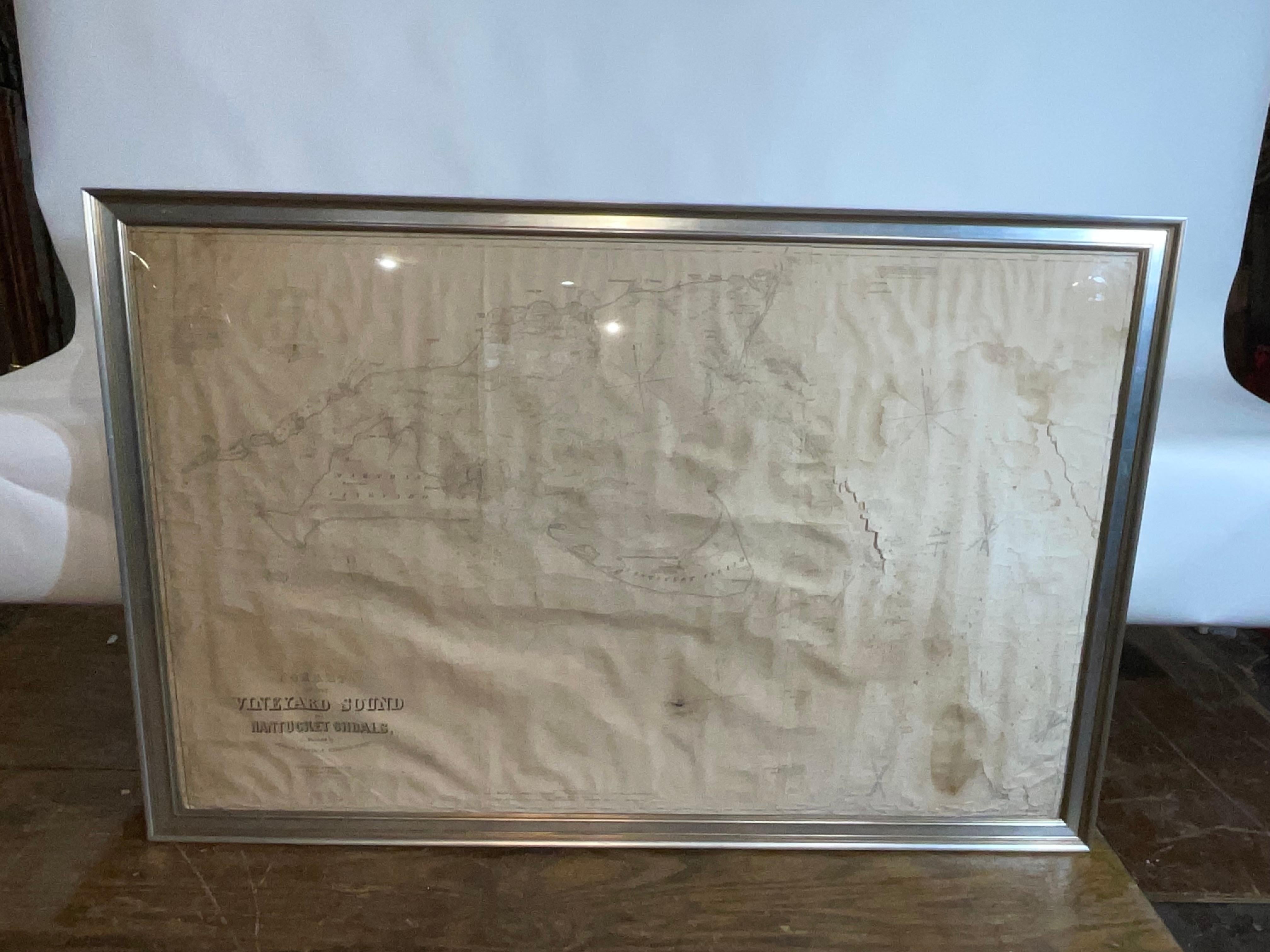 1873 Martha's Vineyard and Nantucket Chart For Sale 5