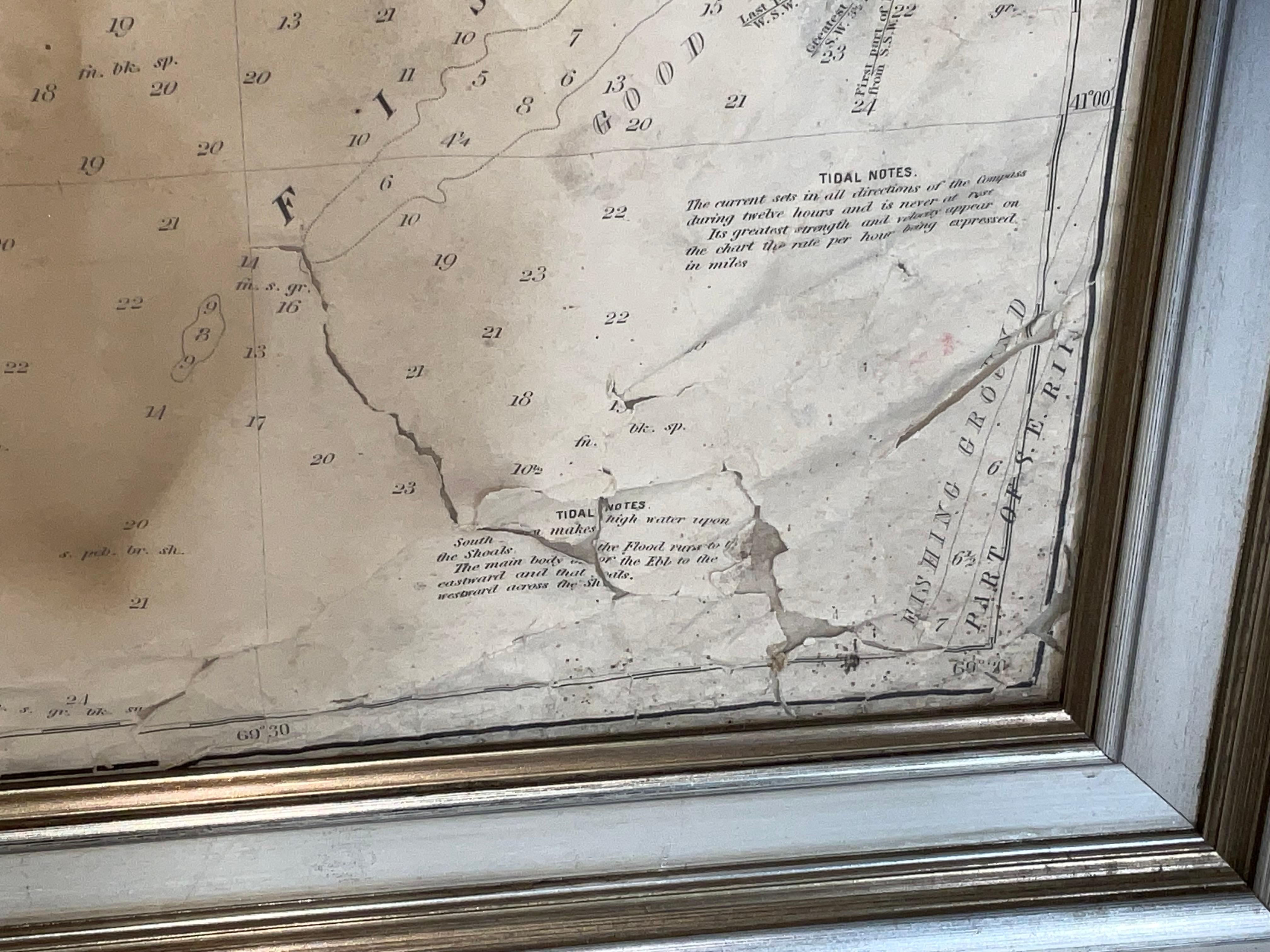 Paper 1873 Martha's Vineyard and Nantucket Chart For Sale