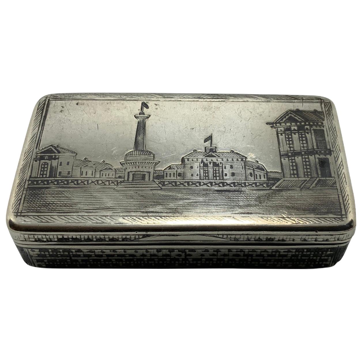 Details about   Vintage powder box enamel silvered holder Compact puff USSR antique Russian box 