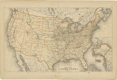 1874 Karte der Vereinigten Staaten mit territorialen Grenzen