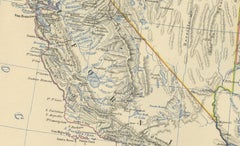 1874 Karte der westlichen Vereinigten Staaten - Detaillierter Atlas von Keith Johnston