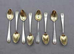1875 American Set of 8 Sterling Silver Demitasse Spoons by Gorham
