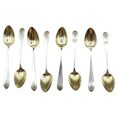 1875 American Set of 8 Sterling Silver Demitasse Spoons by Gorham