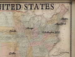 1875 Map of the United States, Antique U.S. Railroad Map