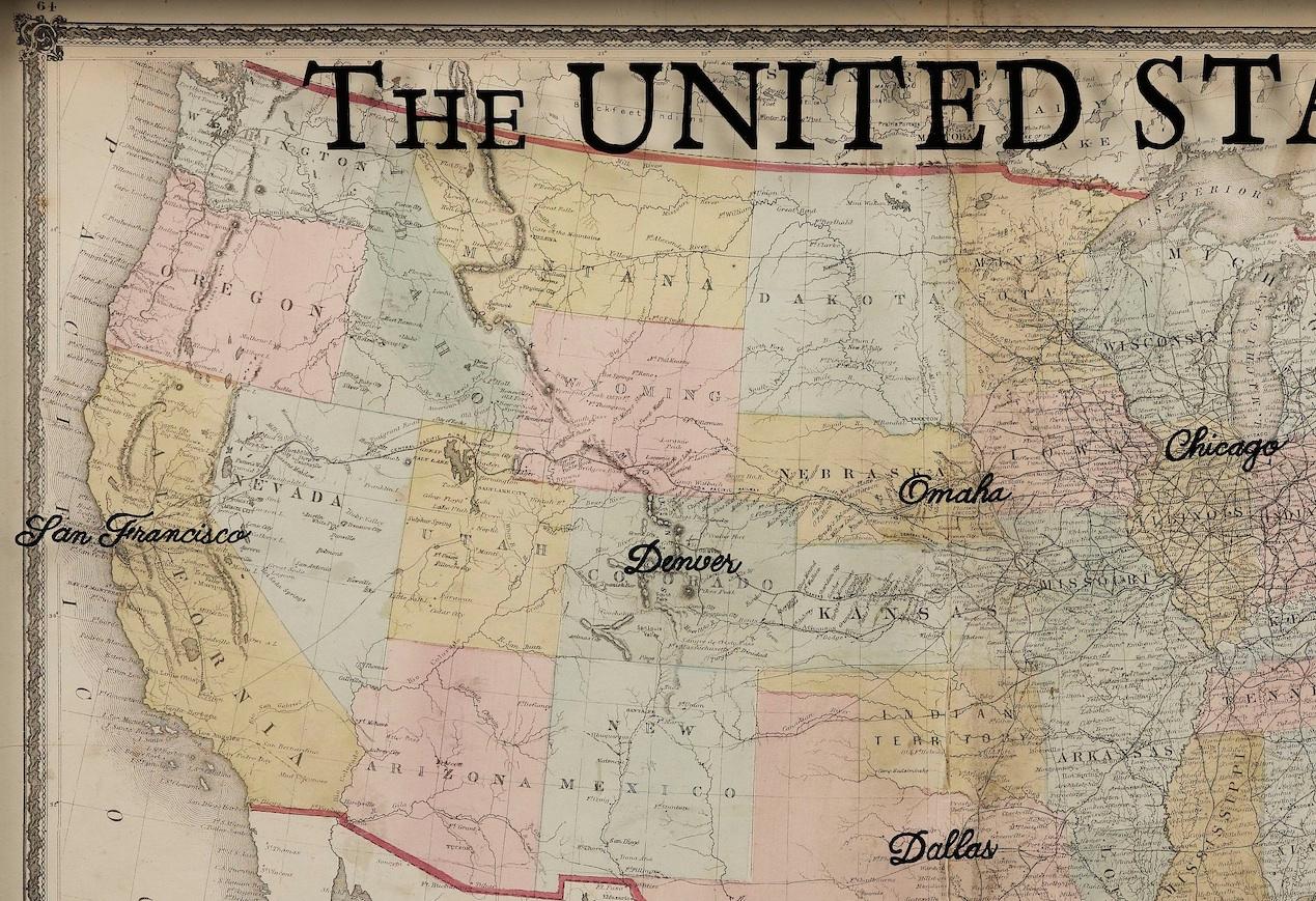 u.s. railroad map 1860