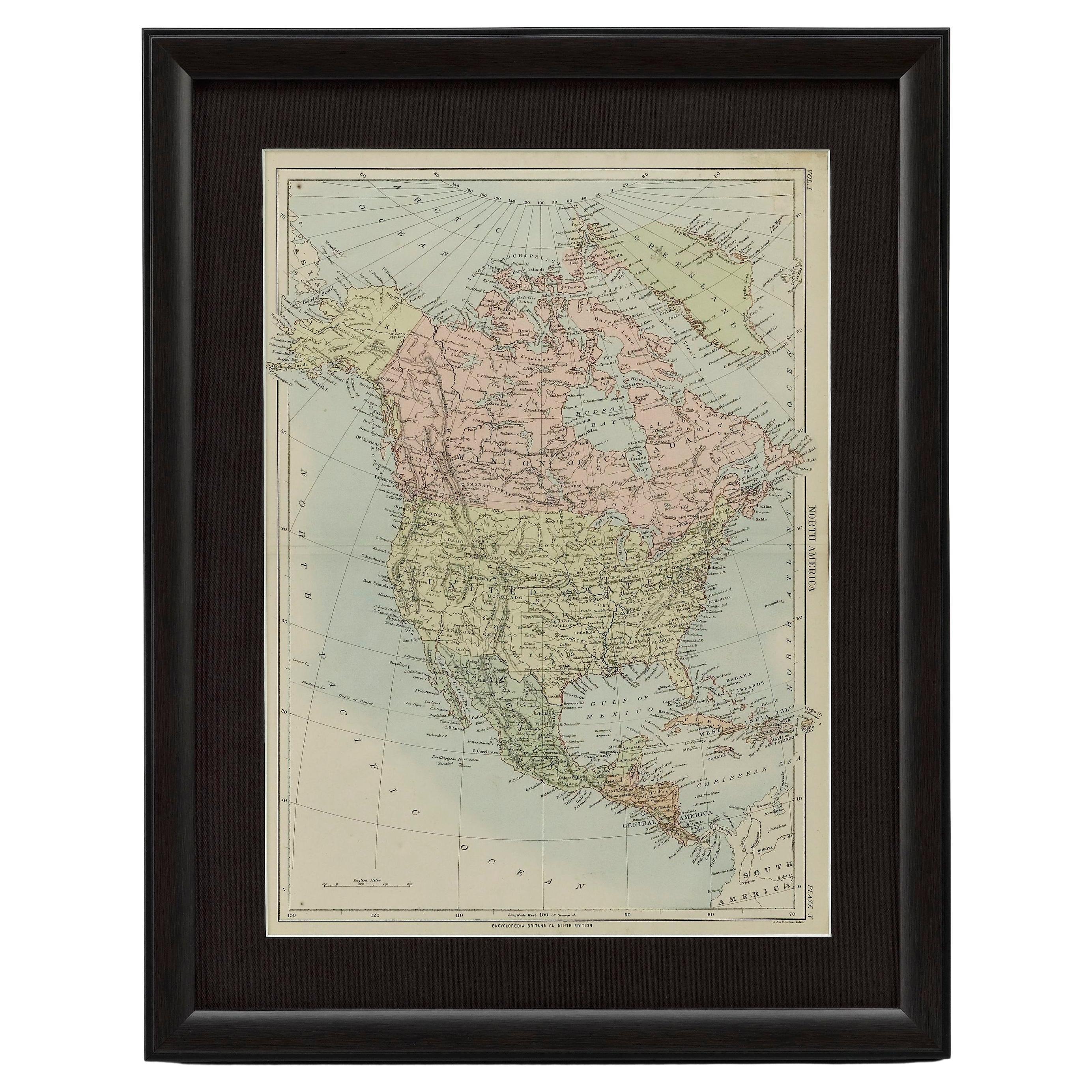 1875 "North America" Map by J. Bartholomew For Sale