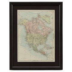 Vintage 1875 "North America" Map by J. Bartholomew