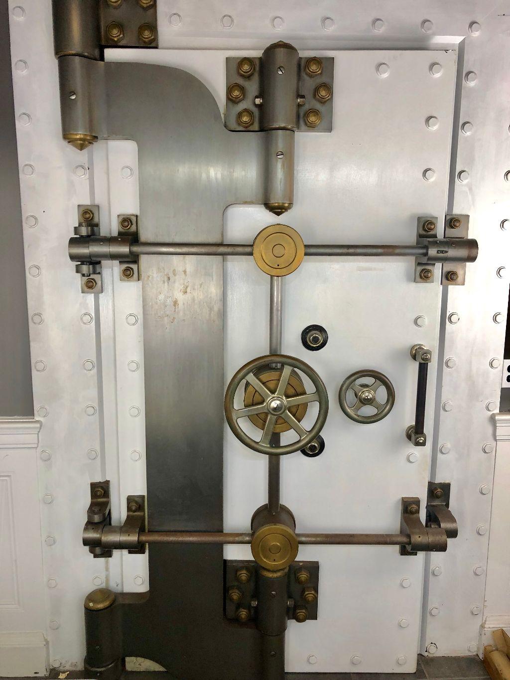 Fabulous 1895 York vault door and frame engineered by Benjamin F Tripp. Absolutely gorgeous and made by the best of them all from that period. Mr. Tripp of Boston built the vaults at the Federal Reserve and is known to have engineered most of the