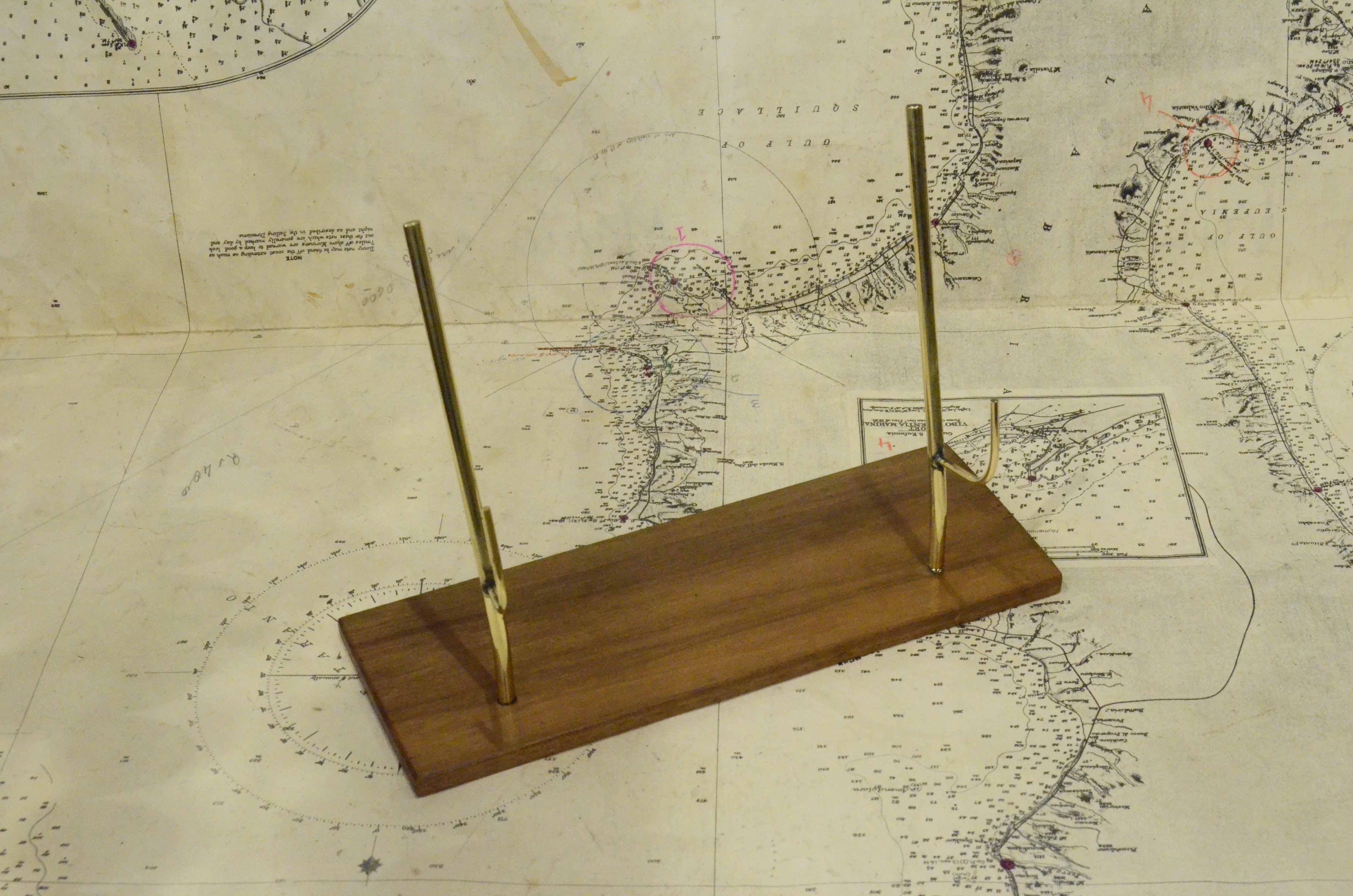 1875s Brass Sextant Signed Negus New York Antique Marine Navigation Instrument 12
