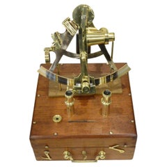 Instrument de navigation marin ancien en laiton signé Negus New York, datant des années 1875