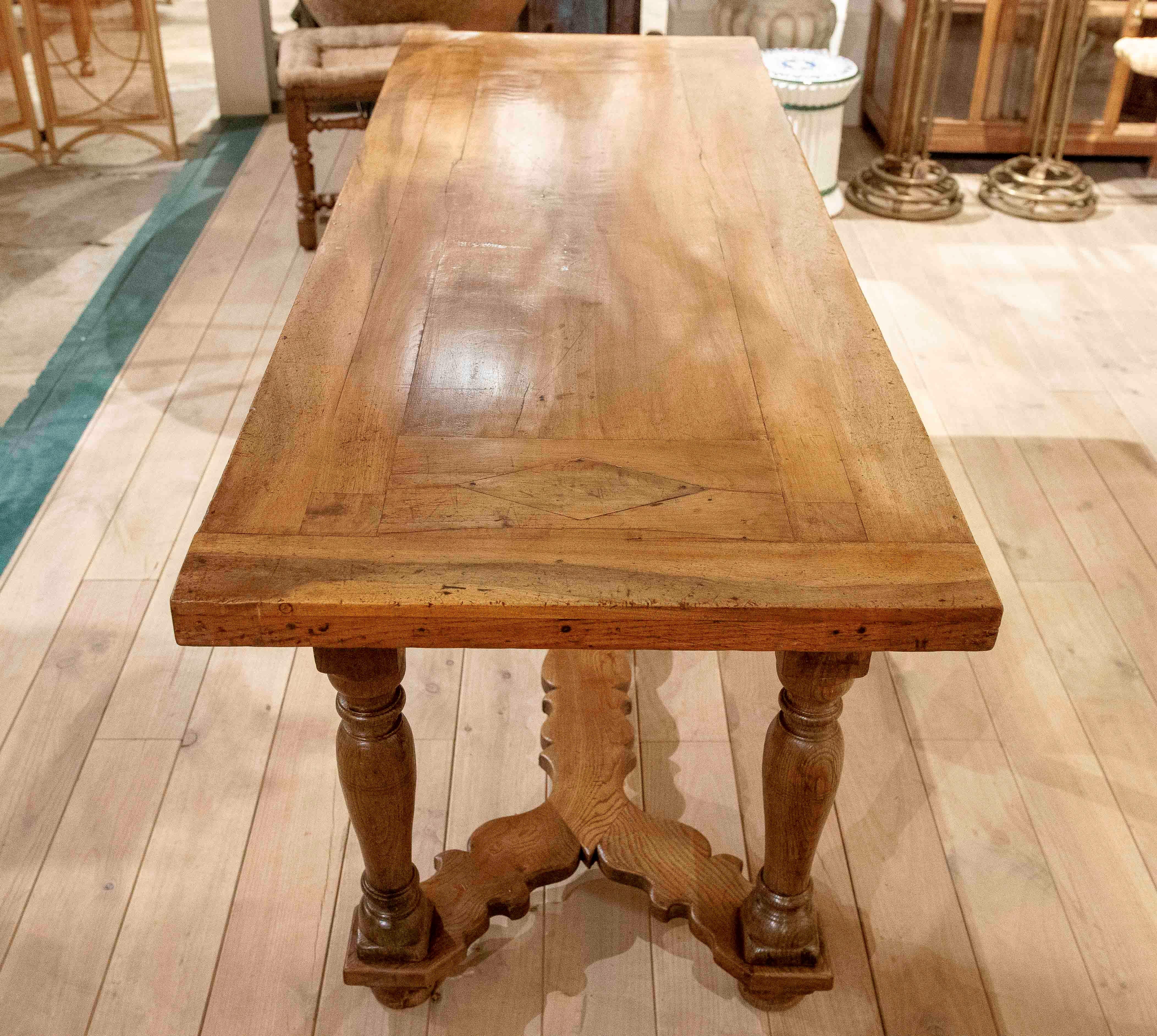 1875s Handcrafted Solid Wood Dining Table with Classic Design 12