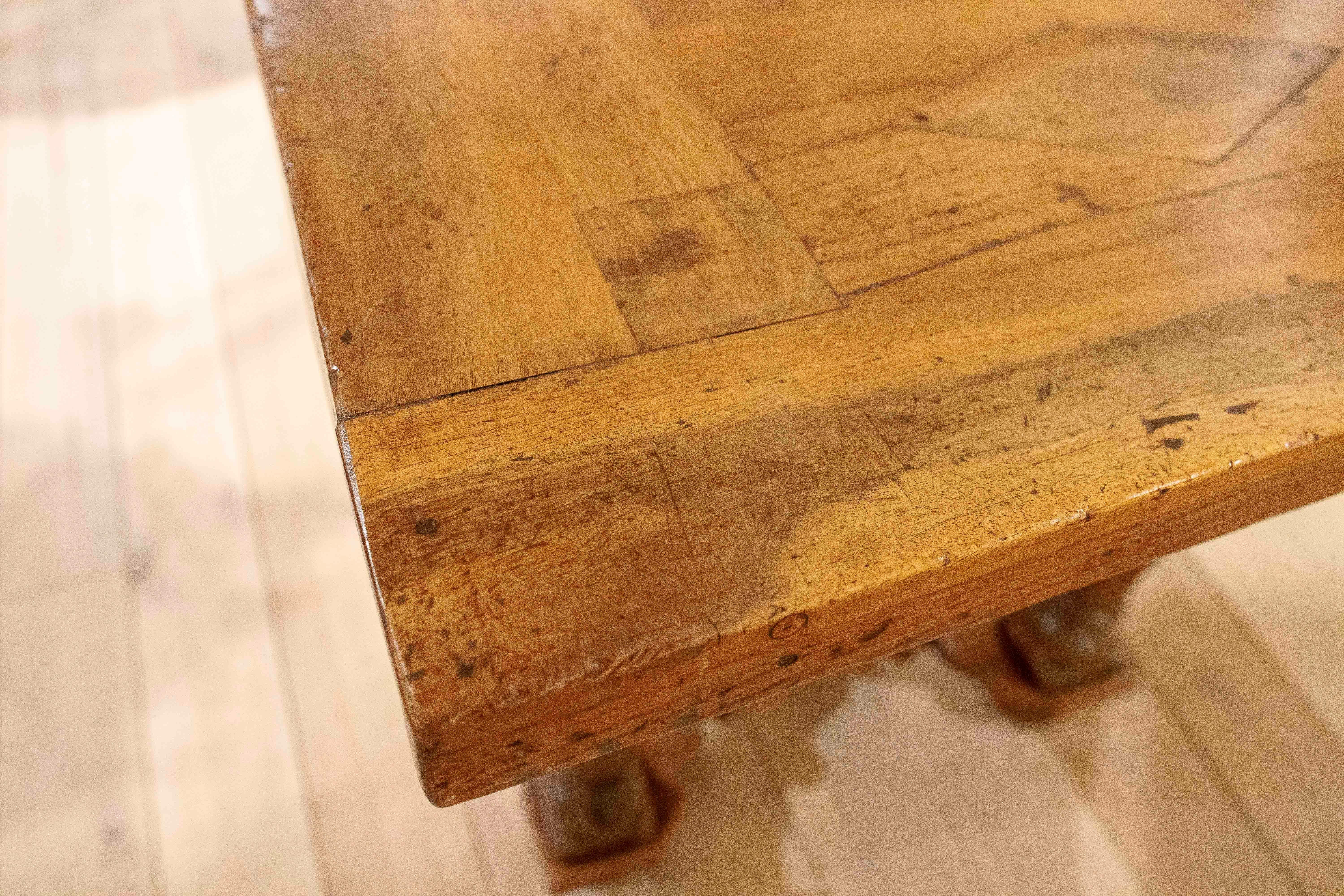 1875s Handcrafted Solid Wood Dining Table with Classic Design 13