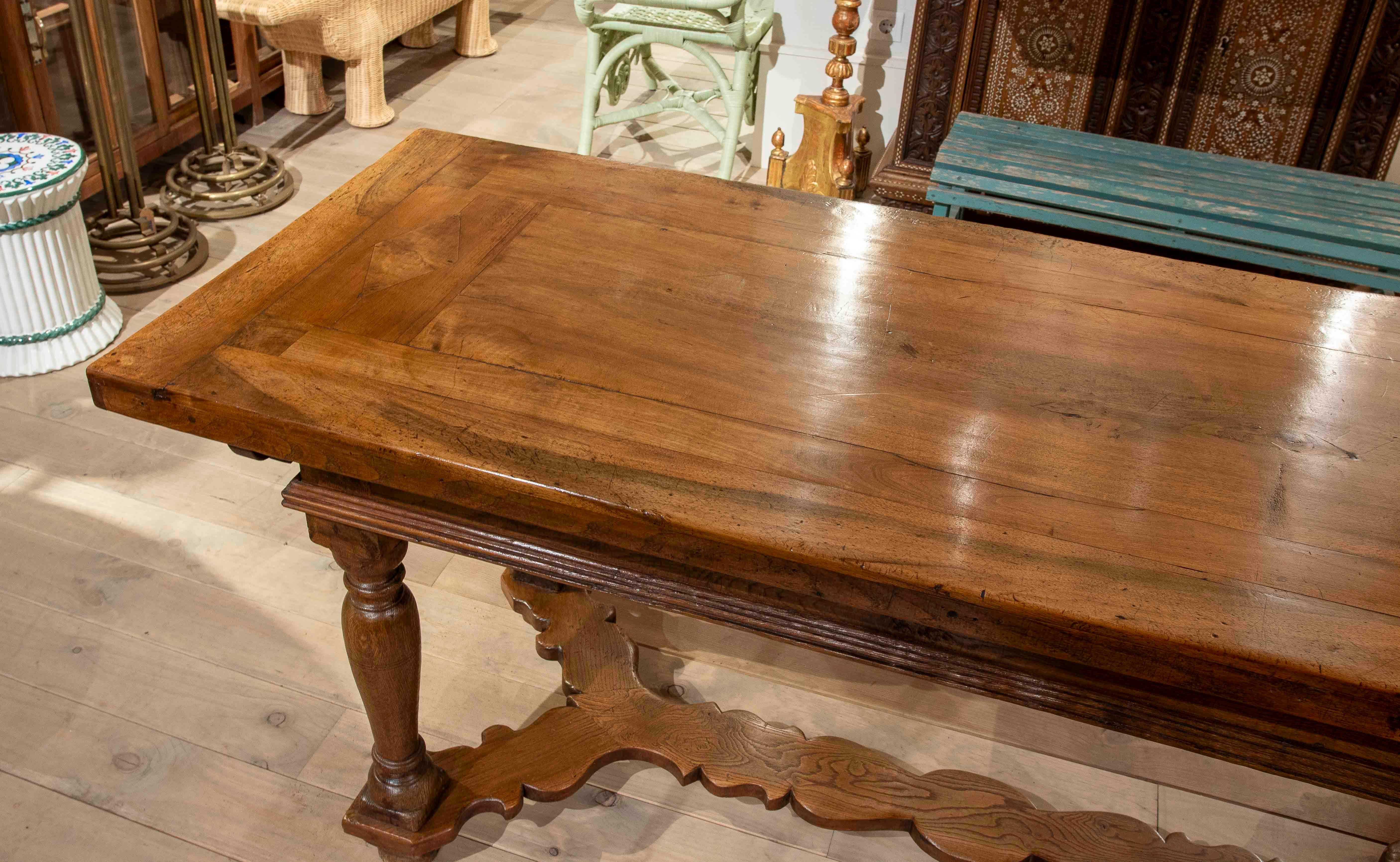 19th Century 1875s Handcrafted Solid Wood Dining Table with Classic Design