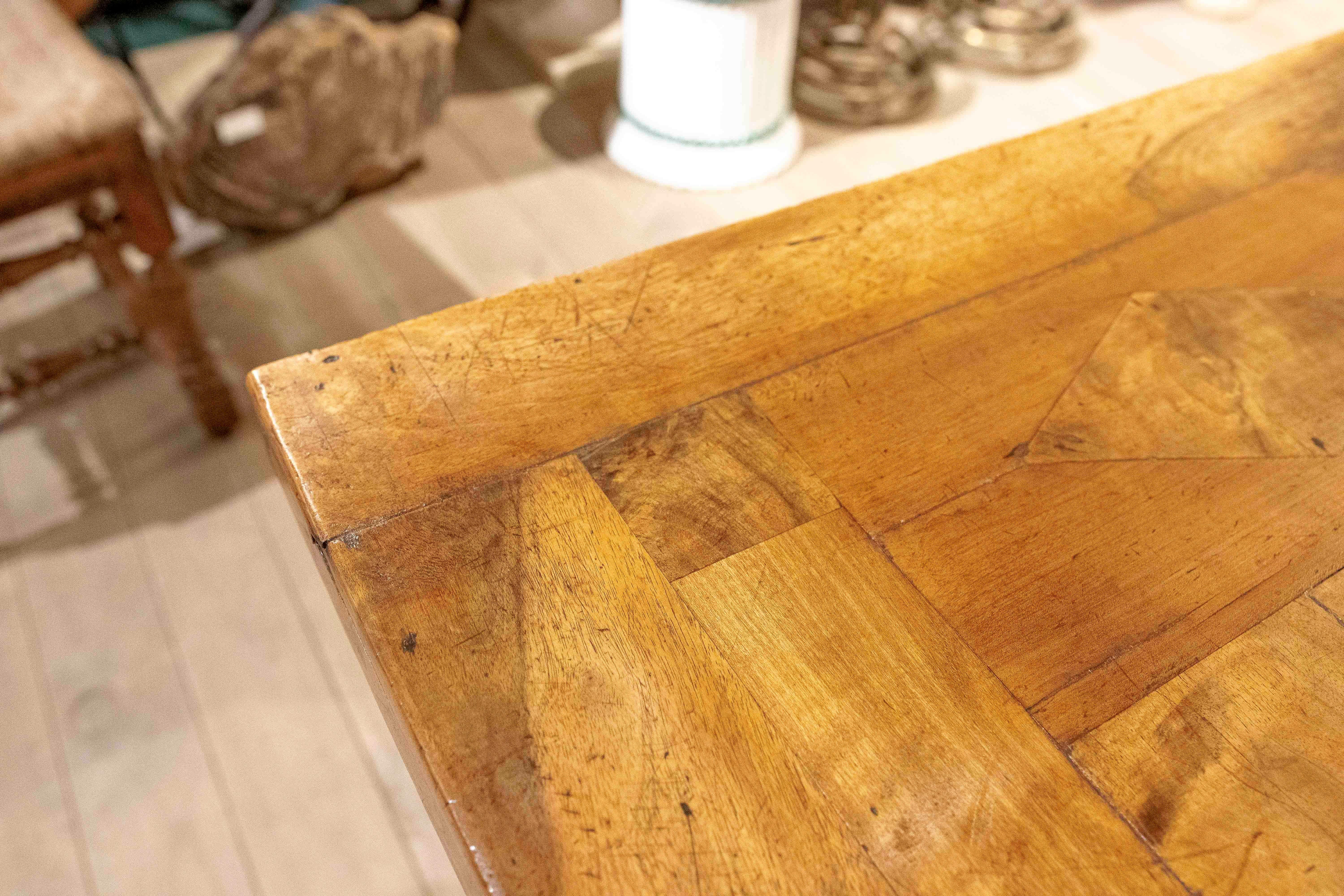 1875s Handcrafted Solid Wood Dining Table with Classic Design 4