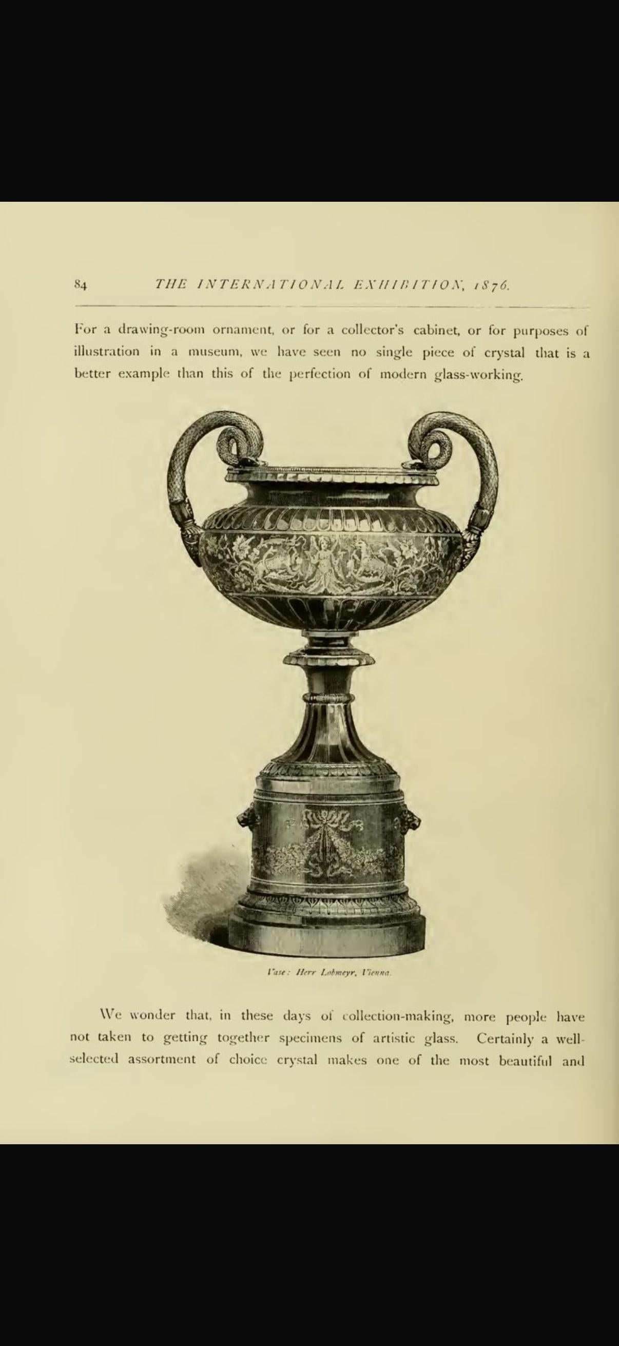 Esposizione del Centenario del 1876, centrotavola in vetro rubino con montatura in J & L. Lobmeyr in vendita 11