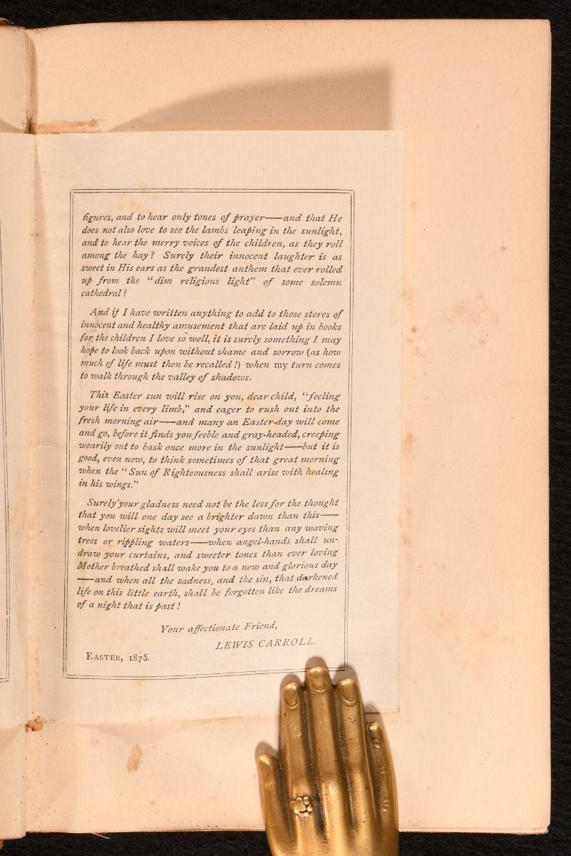 Papier 1876 La chasse au Snark ; vœux de Pâques à tous les enfants qui aiment 