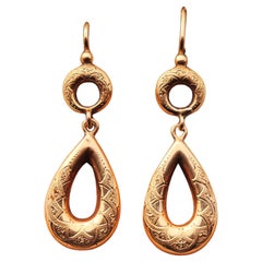 1877 Antique Earrings solid 18K Gold / 3.7 gr