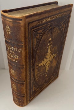 1877 Antiquités de l'Orient dévoilées Livre relié en cuir