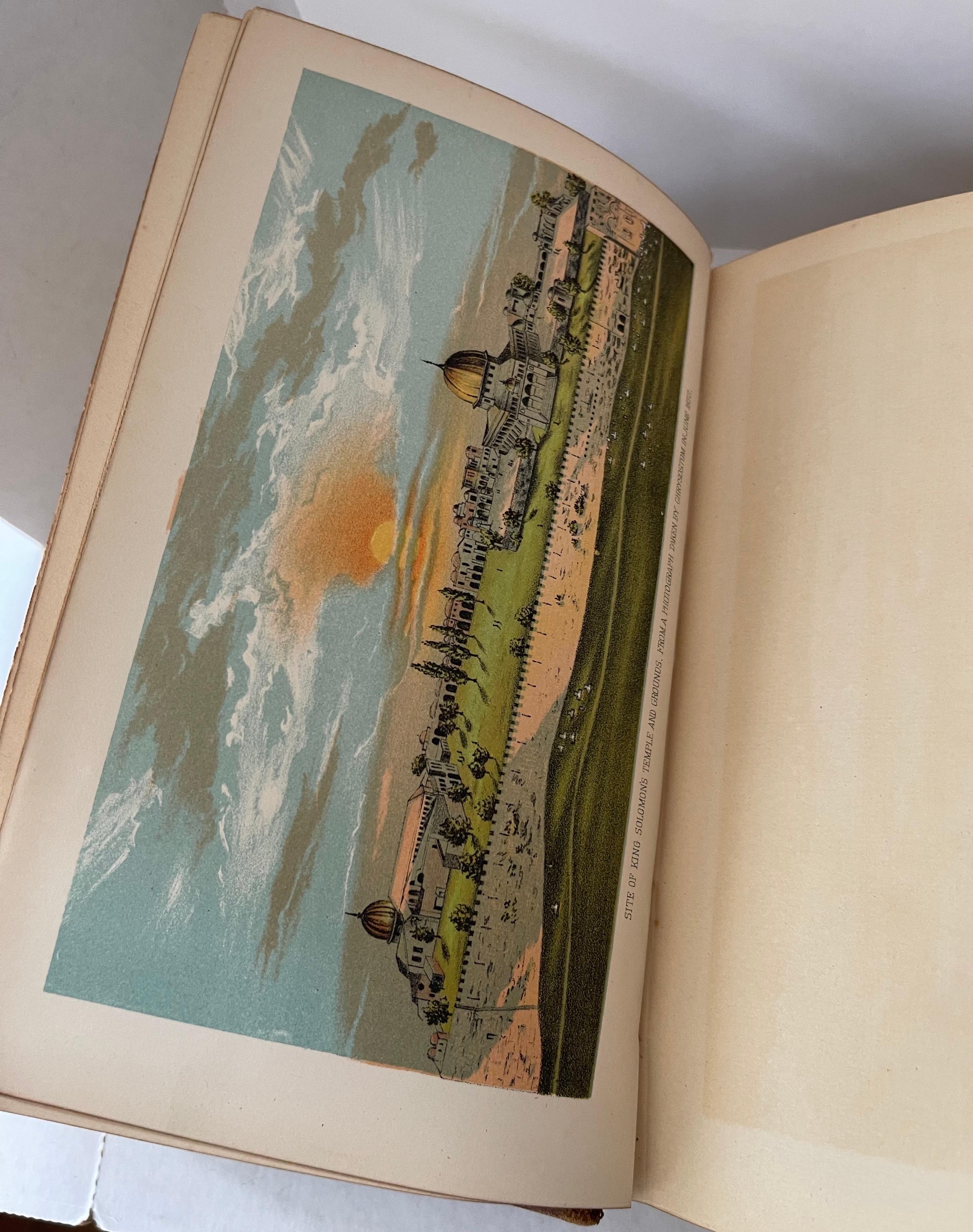 Cuir 1877 Antiquities of the Orient Unveiled Leather Bound Book en vente