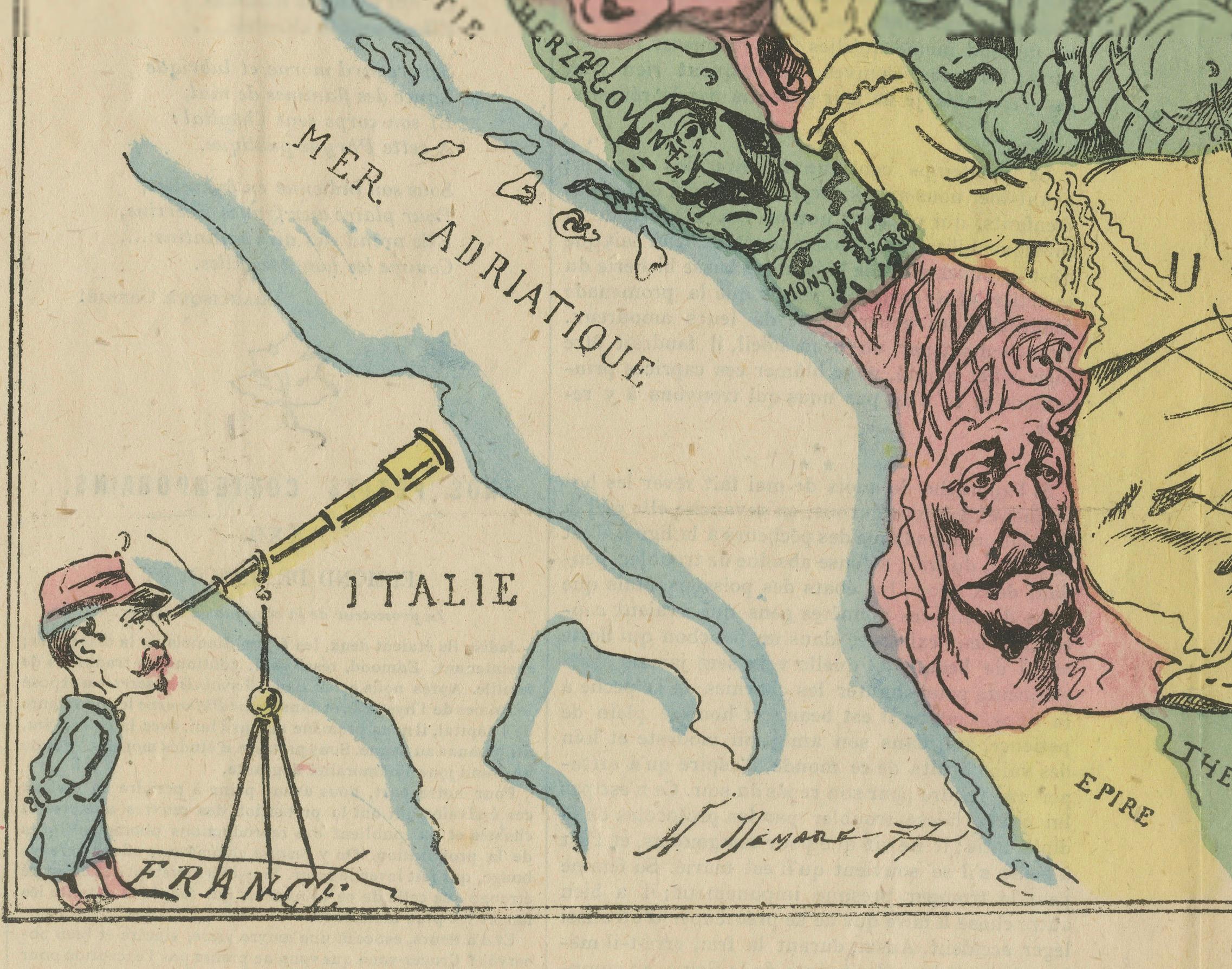 Titolo:  Mappa caricaturale della guerra d'Oriente del 1877 - 