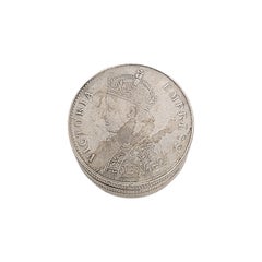 1878 Indian One Rupee Coin Pill/Trinket Box