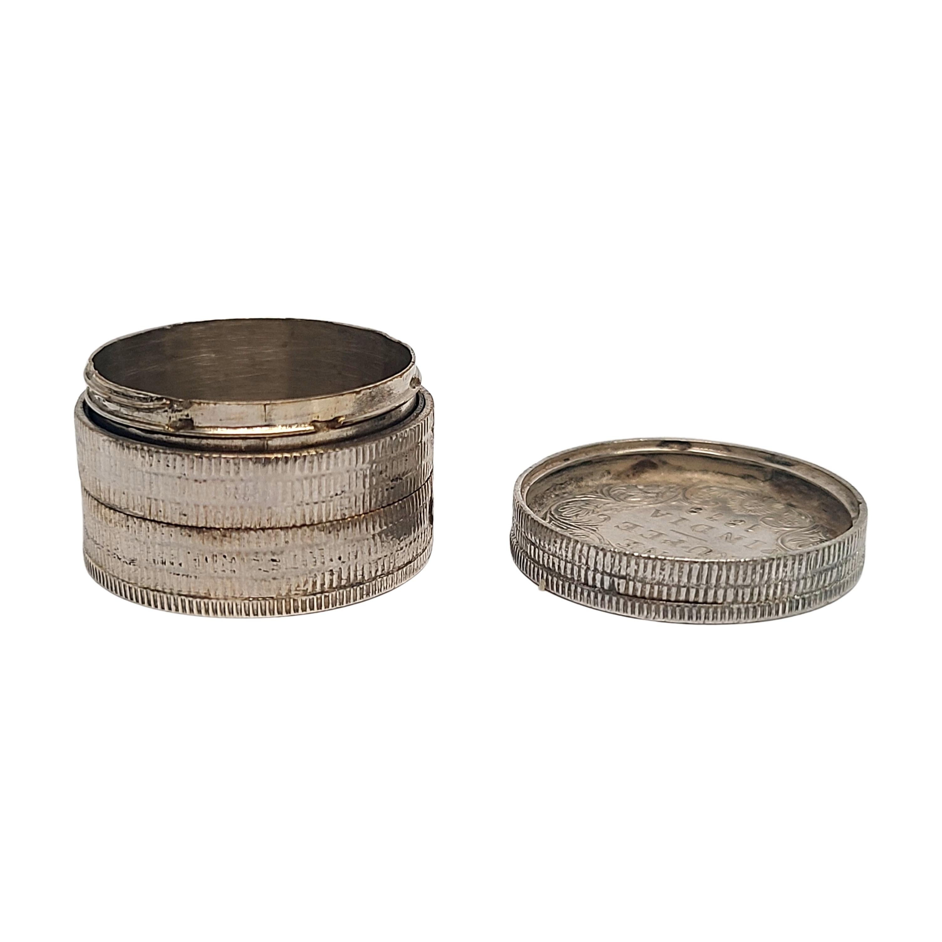 1878 Indian One Rupee Coin Pill/Trinket Box 4
