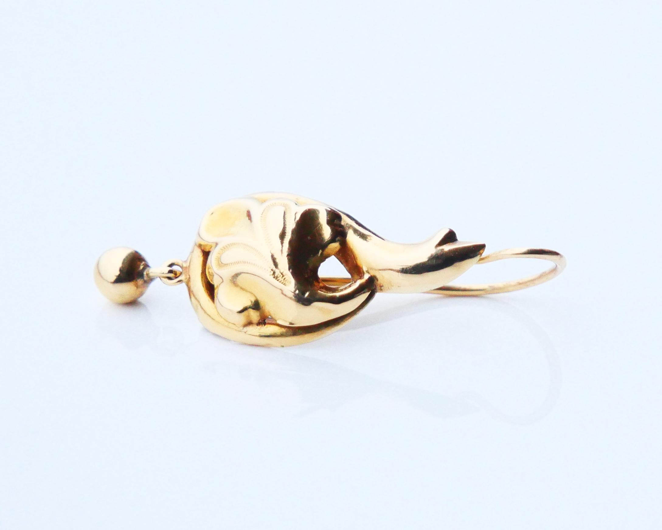 1878 Nordic Ohrringe aus massivem 18K Gold /2,5gr Nordic 4