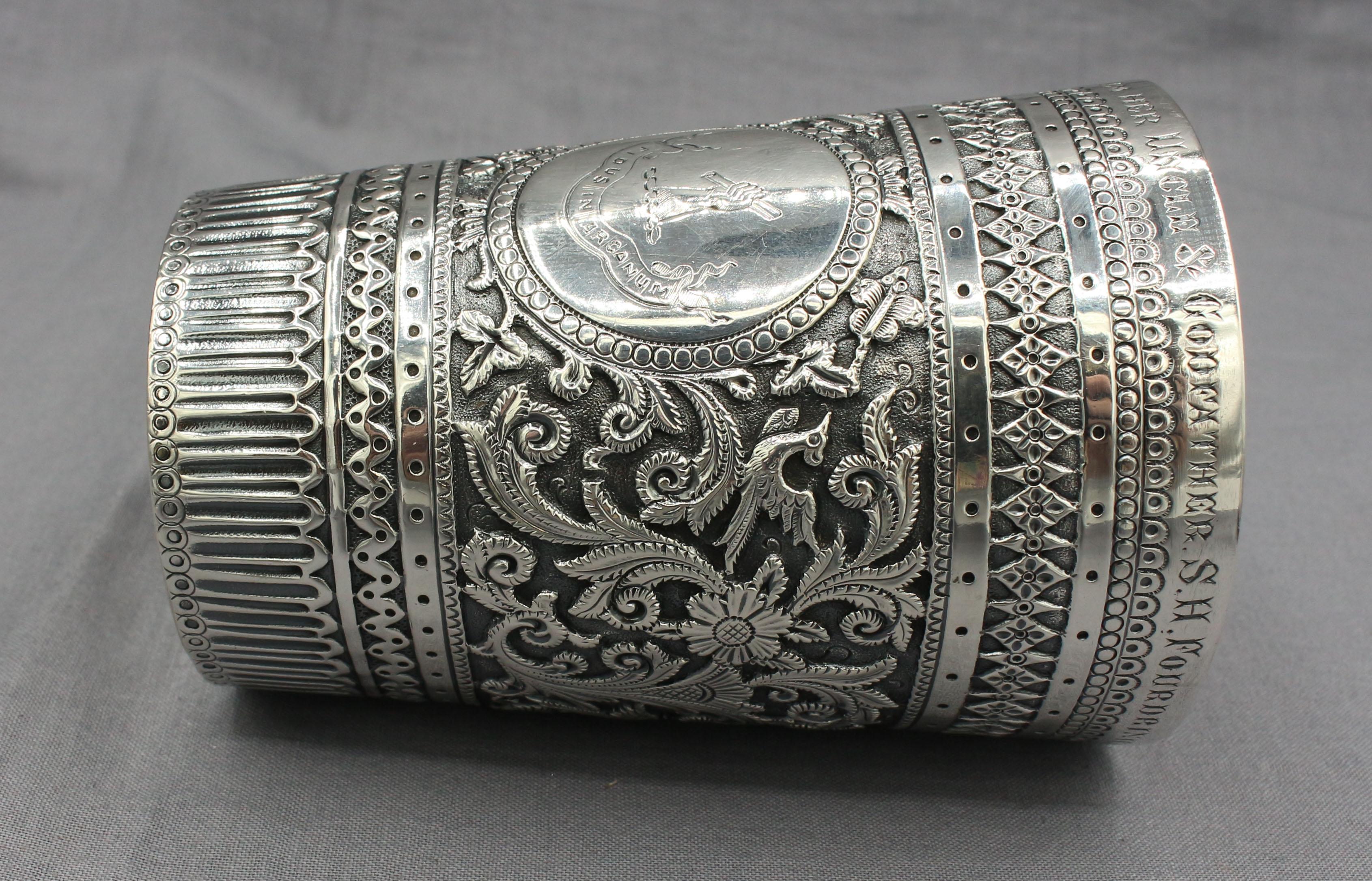 1878 Sterling Silver Beaker by Henry Holland In Good Condition In Chapel Hill, NC