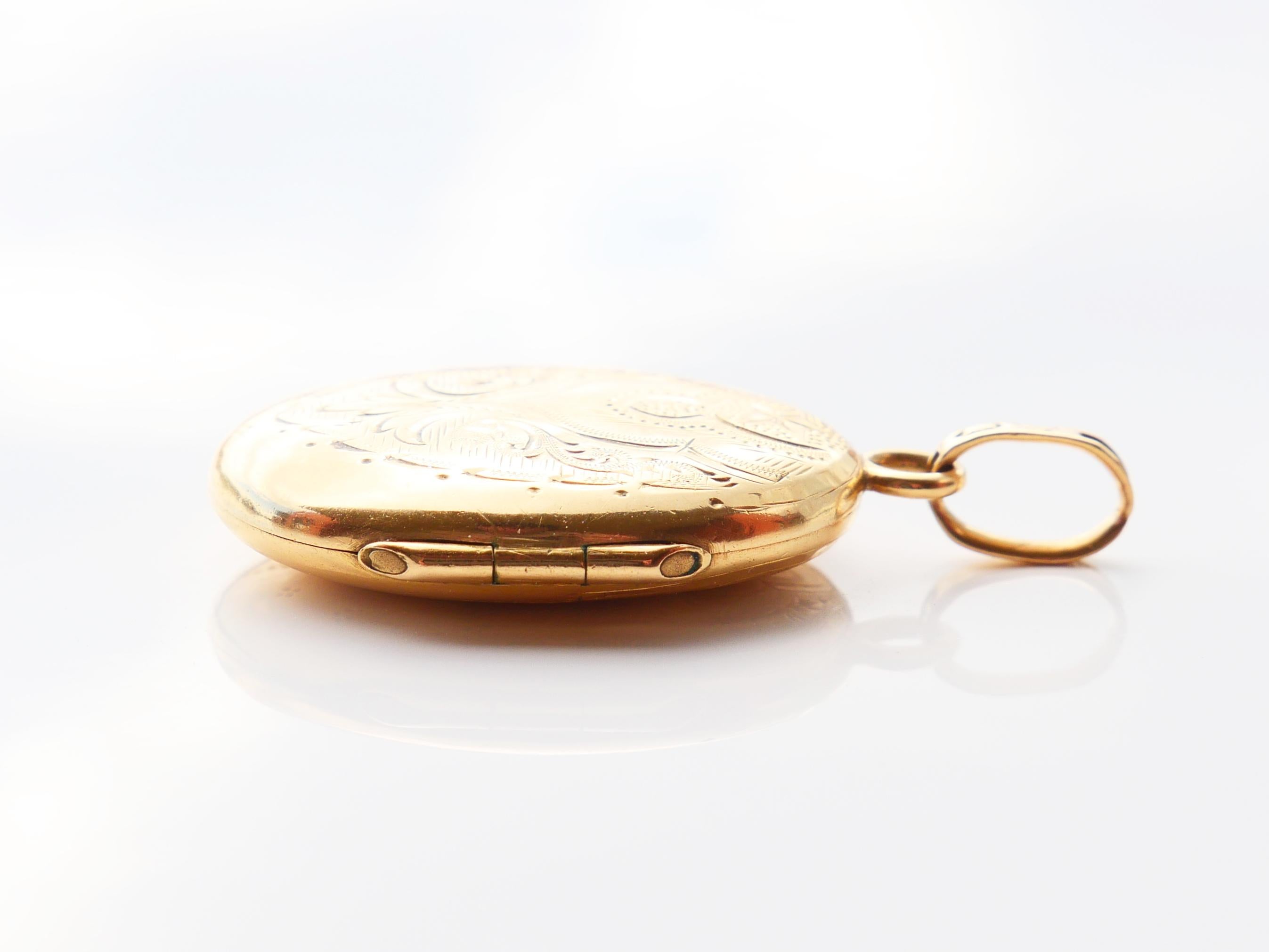 Pendentif nordique de 1879 en or jaune 18 carats massif/ 6 g en vente 6