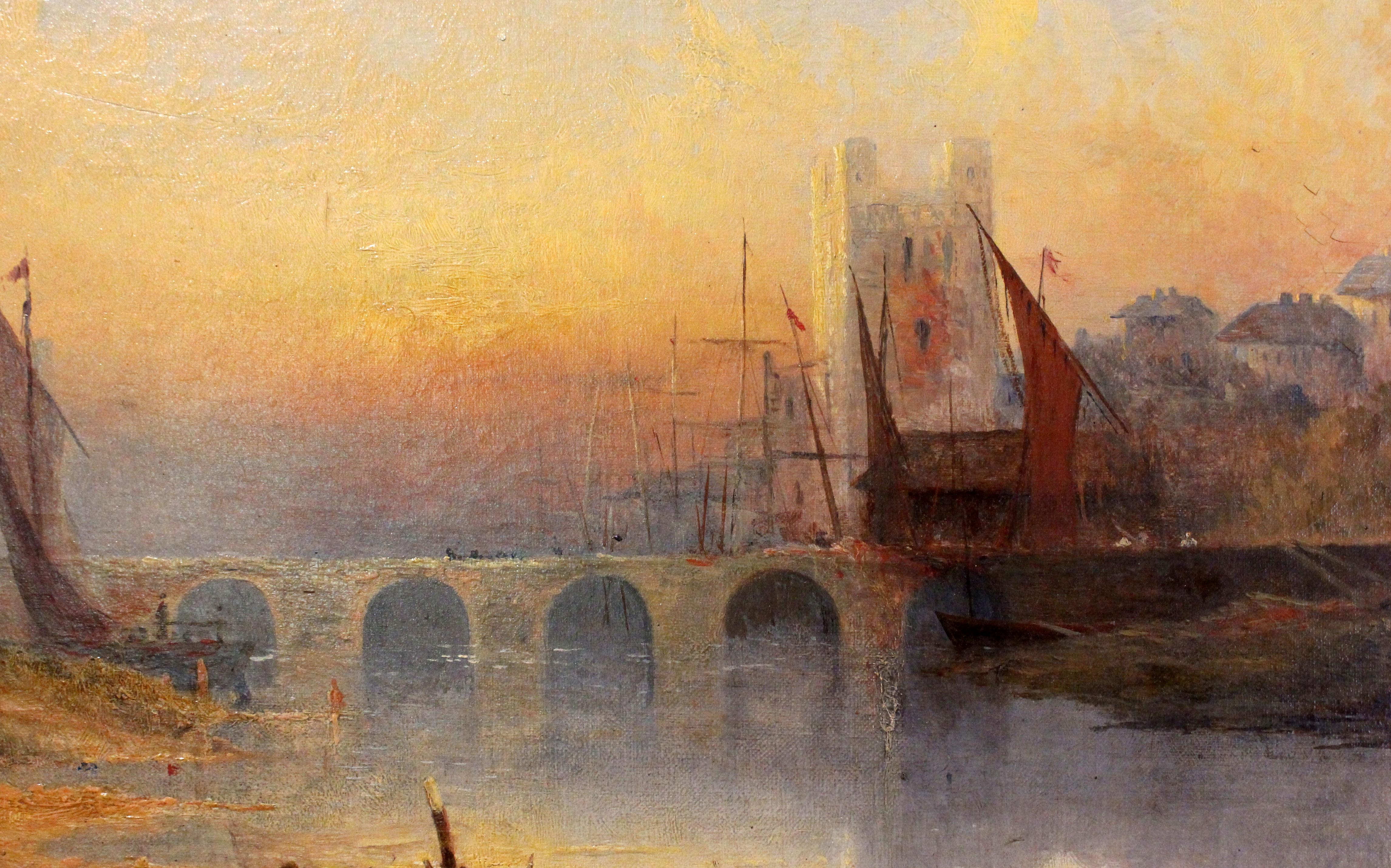 English 1879 Sunrise Painting by Claude Harrison
