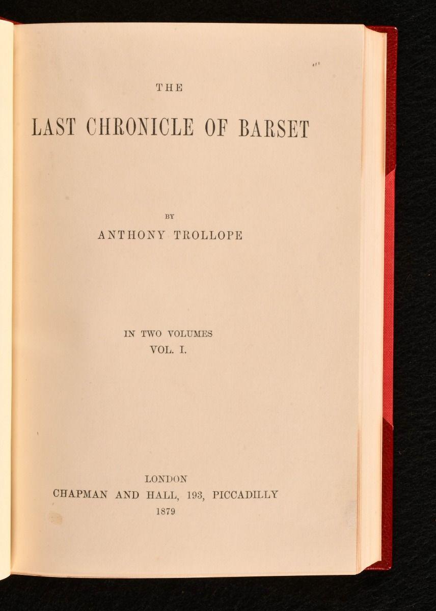 1879 The Chronicles of Barsetshire im Angebot 3