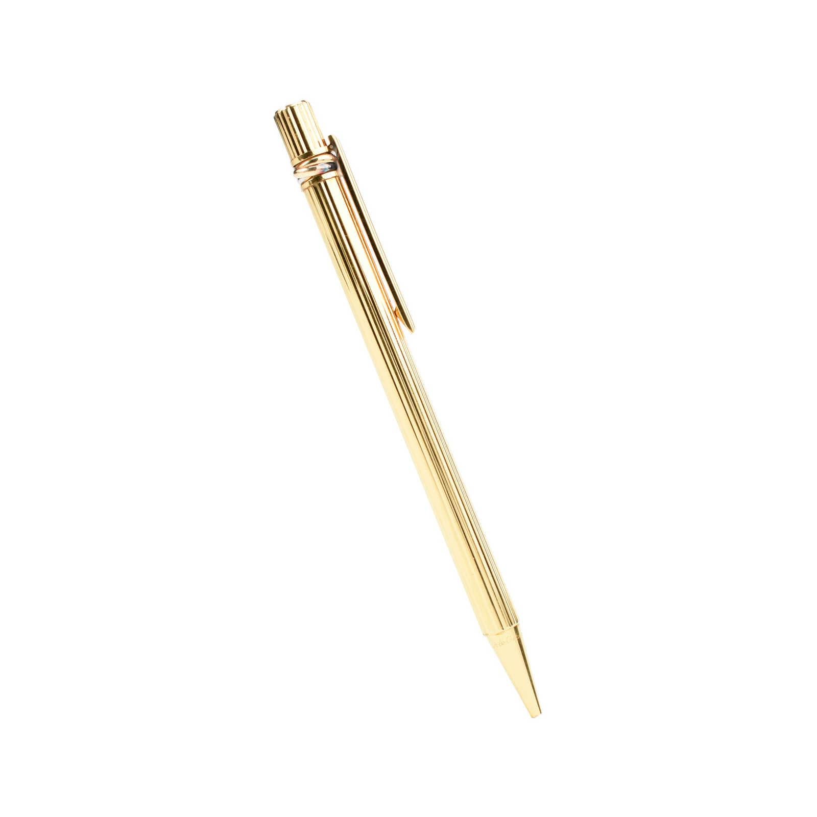 Cartier Made in France
Stamped Cartier Must De, Plaque or G, Made in France , 187994
Serial Number: 05905
In working condition , Writes very smooth .
This is a 18K Gold plated ball point pen. This classic pen measures 12.5cm or 4.9 inches with the