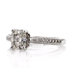 Anello di fidanzamento con diamante taglio cuscino da 1,87 carati