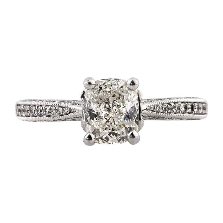 1.87ct Cushion Cut Diamond Engagement Ring