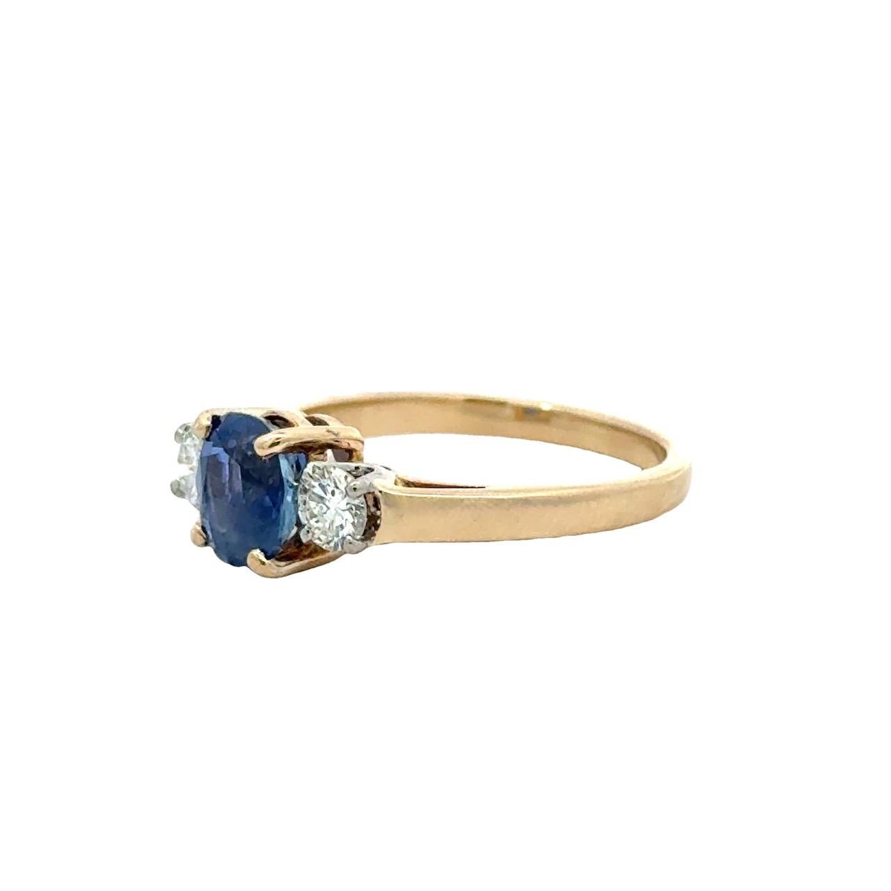 1.87CT Natural Untreated Burma Sapphire & Diamond Vintage Ring GIA For Sale 1